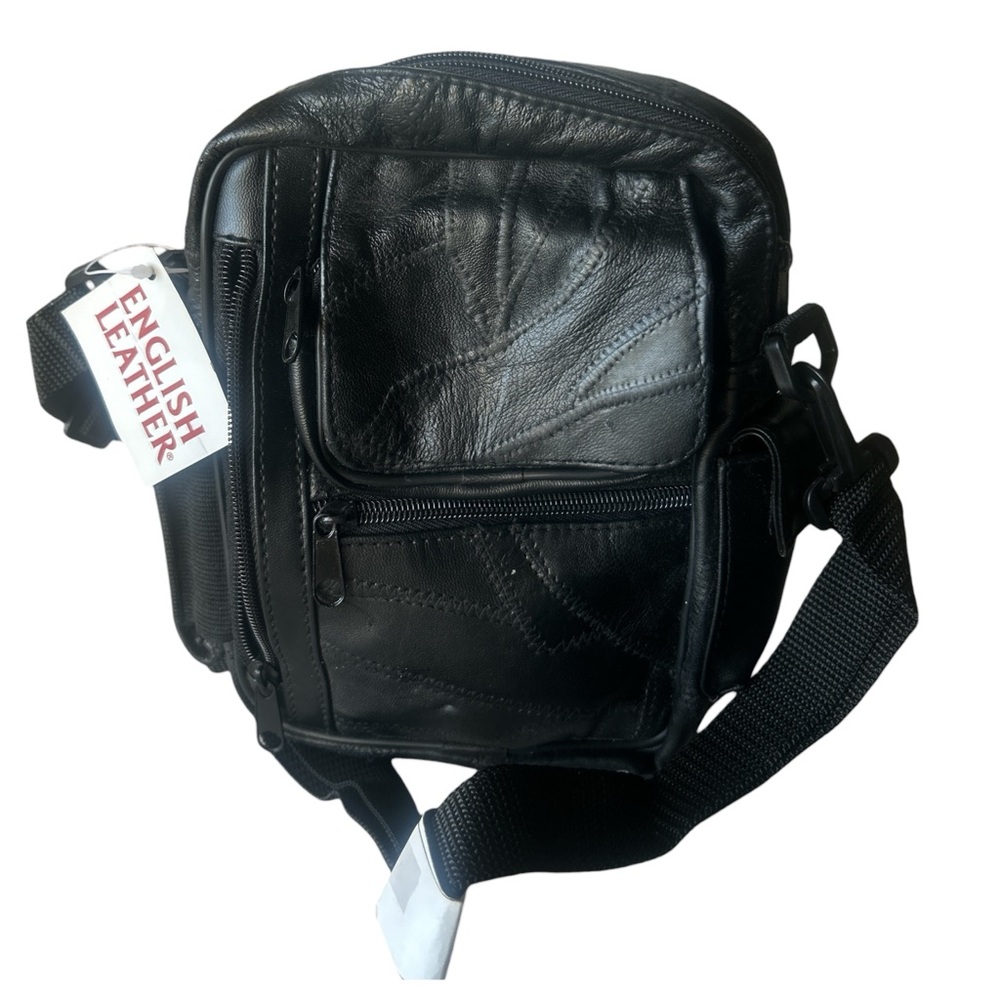 Lambskin English Leather Patchwork Crossbody Bag … - image 1